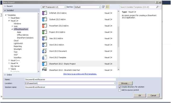 create Empty SharePoint Project
